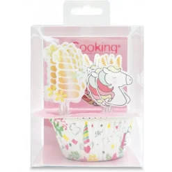SCRAPCOOKING 24 Caissettes Cupcakes + 24 Cake Toppers Licorne* Décoration Gâteau|Moules En Papier