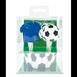 SCRAPCOOKING 24 Caissettes Cupcakes + 24 Cake Toppers Football* Décoration Gâteau