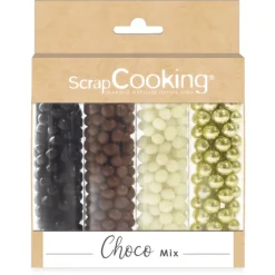SCRAPCOOKING 4 Décors Billes Chocolat et Or 38 g* Décoration Comestible