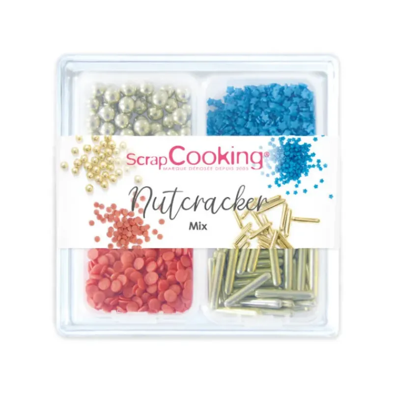 SCRAPCOOKING 4 Décors en Sucre Nutcracker Mix 45 g* Décoration Comestible