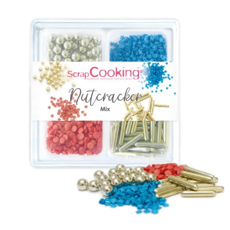 SCRAPCOOKING 4 Décors en Sucre Nutcracker Mix 45 g* Décoration Comestible