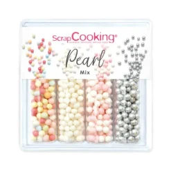 SCRAPCOOKING 4 Décors en Sucre Pearl Mix 56 g* Décoration Comestible