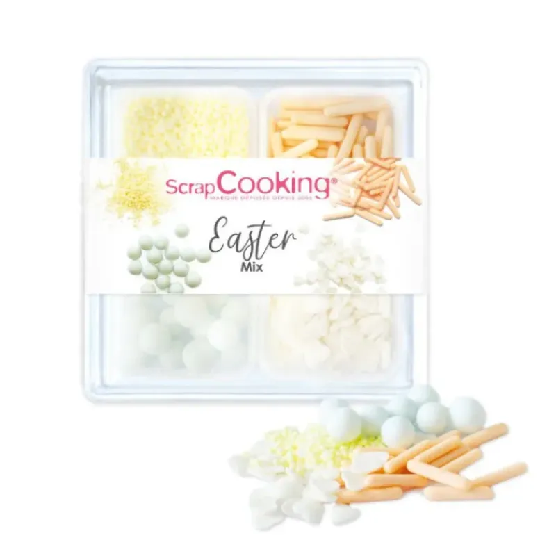 SCRAPCOOKING 4 Décors en Sucre Pâques Mix 59 g* Décoration Comestible