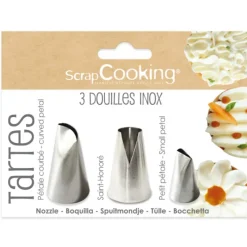 SCRAPCOOKING 3 Douilles Pâtissières pour Tartes* Douilles Pâtisserie