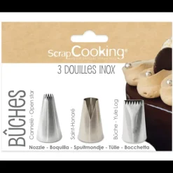 SCRAPCOOKING 3 Douilles Pâtissières pour Bûches* Douilles Pâtisserie