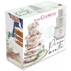 SCRAPCOOKING 3 Moules Pièce Montée Aluminium* Moules À Gâteaux