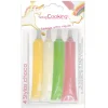 SCRAPCOOKING 4 Stylos Chocolat Blanc Rose Vert Jaune 25g* Nappages Et Glaçages|Décoration Comestible