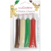SCRAPCOOKING 4 Stylos Chocolat Rouge Blanc Vert et Chocolat* Nappages Et Glaçages|Décoration Comestible