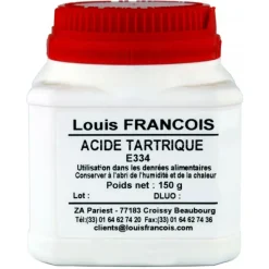 LOUIS FRANCOIS Acide Tartrique E334 150 g Louis François* Additifs Alimentaires