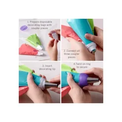 WILTON Adaptateur 3 couleurs ColorSwirl* Douilles Pâtisserie