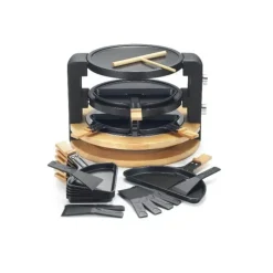 KITCHENCHEF Appareil à Raclette Multifonction, Grill & Crêpière* Crêpière Eléctrique