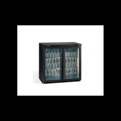 GAMKO Arrière Bar Réfrigéré 2 Portes Vitrées 225 Bouteilles* Buffet Self Service|Froid