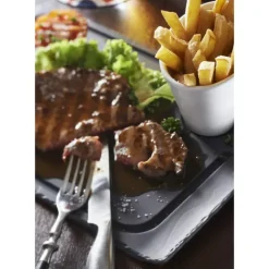 REVOL Assiette à Steak Ardoise 33 x 22 cm Basalt* Vaisselle