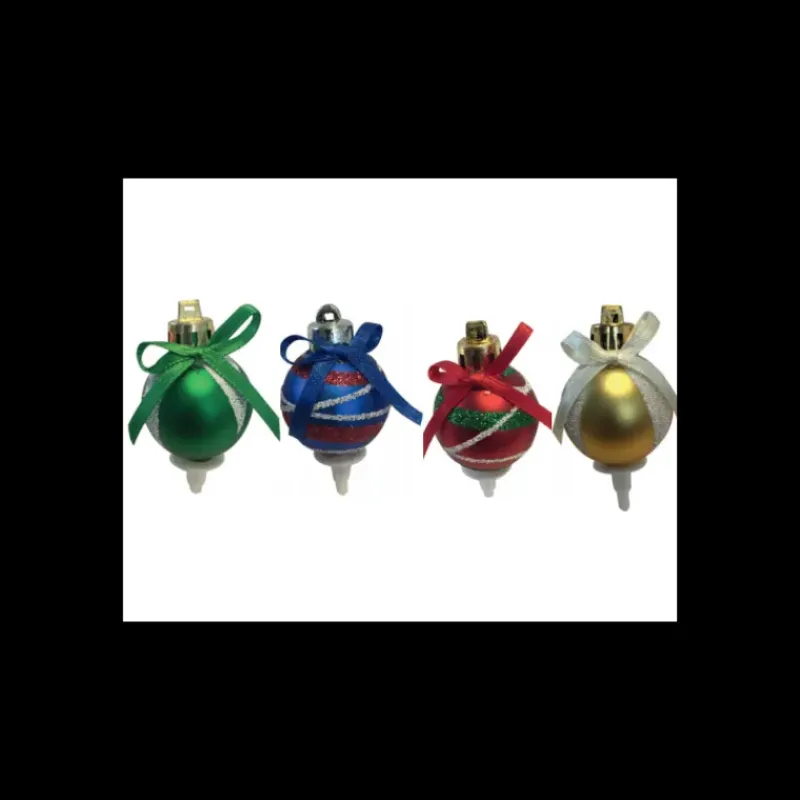 CUISINEADDICT Assortiment Décors Bûche Boule de Noël avec Ruban (x50)* Décoration Gâteau