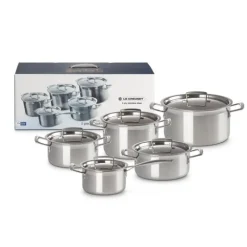 LE CREUSET Batterie de Cuisine 5 Pièces Inox* Batterie De Cuisine