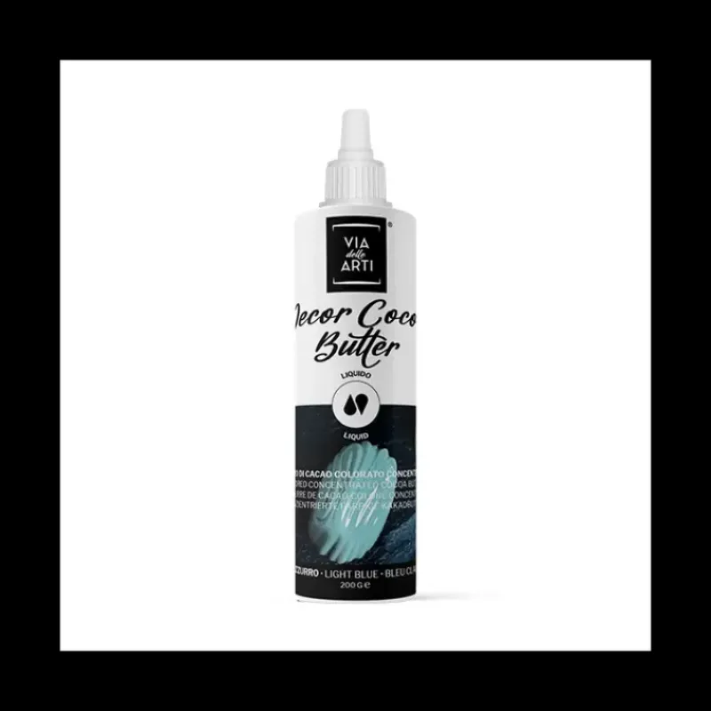 CUISINEADDICT Beurre de Cacao Coloré Bleu Clair 200 g Via delle Arti* Colorants Alimentaires