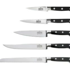 RICHARDSON Bloc à Couteaux + 5 Couteaux V Sabatier* Rangement Couteaux|Couteau À Pain