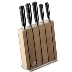 SABATIER TROMPETTE Bloc à Couteaux + 5 Couteaux Richardson* Rangement Couteaux|Couteau À Pain
