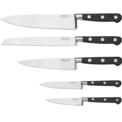 SABATIER TROMPETTE Bloc à Couteaux + 5 Couteaux Richardson* Rangement Couteaux|Couteau À Pain