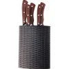 LEBRUN Bloc à Couteaux Tressé + 5 Couteaux* Rangement Couteaux|Couteau À Pain