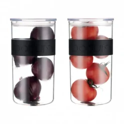 BODUM Bocal Plastique 2 L avec Couvercle (x2) PRESSO* Conservation