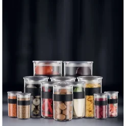 BODUM Bocal Plastique 2 L avec Couvercle (x2) PRESSO* Conservation