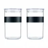BODUM Bocal Plastique 1 L avec Couvercle (x2) PRESSO* Conservation