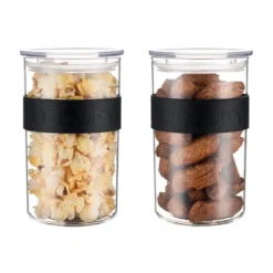 BODUM Bocal Plastique 1 L avec Couvercle (x2) PRESSO* Conservation
