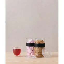 BODUM Bocal Plastique 600 ml avec Couvercle (x2) PRESSO* Conservation