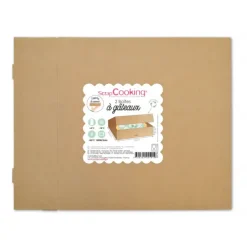 SCRAPCOOKING Boîte à Gâteau en Carton 32 x 32 x 8 cm (x2 )* Emballage Alimentaire