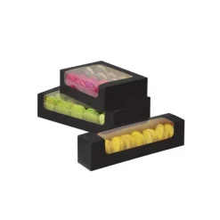 CUISINEADDICT Boîte 16 Macarons avec Fenêtre 17,5 cm* Emballage Alimentaire