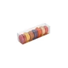 MALLARD FERRIERE Boîte 6 Macarons Transparente Fond Or 18 cm* Emballage Alimentaire