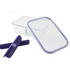 MASTRAD Boîte de Conservation Connectée avec Compartiments 1,45 L Bleu Stor'eat* Conservation