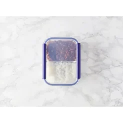 MASTRAD Boîte de Conservation Connectée avec Compartiments 1,45 L Bleu Stor'eat* Conservation