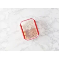 MASTRAD Boîte de Conservation Connectée avec Compartiments 1 L Rouge Stor'eat* Conservation