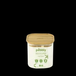 PEBBLY Boîte de Conservation en Verre et Bambou Carré 800 ml* Conservation