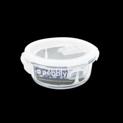 PEBBLY Boîte de Conservation en Verre Rond 400 ml* Plat De Cuisson|Conservation