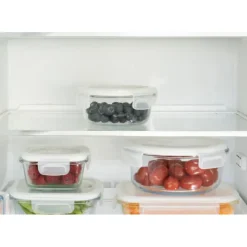 PEBBLY Boîte de Conservation en Verre Rond 400 ml* Plat De Cuisson|Conservation