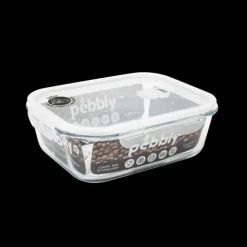 PEBBLY Boîte de Conservation en Verre Rectangle 2,25 L* Plat De Cuisson|Conservation