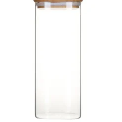 PEBBLY Boîte de Conservation en Verre et Bambou Carré 2,2 L* Conservation