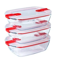 PYREX Boîte de Conservation en Verre Rectangulaire 17 x 10 cm 0,4 L Cook & Heat* Conservation