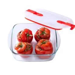 PYREX Boîte de Conservation en Verre Carrée 14 x 12 cm 0,35 L Cook & Heat* Conservation