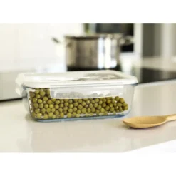 PEBBLY Boîte de Conservation en Verre Rectangle 1,5 L* Plat De Cuisson|Conservation
