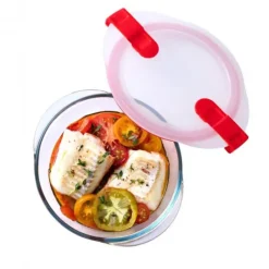 PYREX Boîte de Conservation en Verre Ronde 20 cm 1,1 L Cook & Heat* Conservation