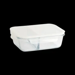 PEBBLY Boîte de Conservation en Verre avec Compartiments Rectangle 950 ml* Conservation