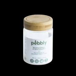 PEBBLY Boîte de Conservation en Verre et Bambou Rond 450 ml* Conservation