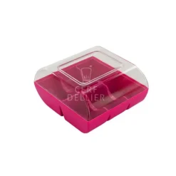 GATODECO Boîte Fuchsia pour 6 Macarons Gatodéco* Emballage Alimentaire