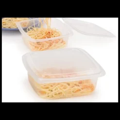 CUISINEADDICT Boîte Plastique avec Couvercle 500 ml 14,2 x 12,3 cm x H 8,8 cm (x50) Ondipack* Conservation