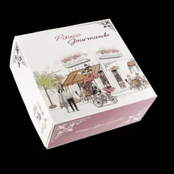 CUISINEADDICT Boîte pâtissière Pause Gourmande - 16 x H 8 cm - (x50)* Emballage Alimentaire