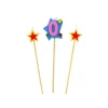GATODECO Bougie Chiffre 0 avec 2 bougies étoiles Gatodéco* Décoration Gâteau